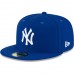 New York Yankees Men's New Era Royal Logo White 59FIFTY Fitted Hat