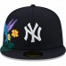 New York Yankees Men's New Era Navy Blooming 59FIFTY Fitted Hat