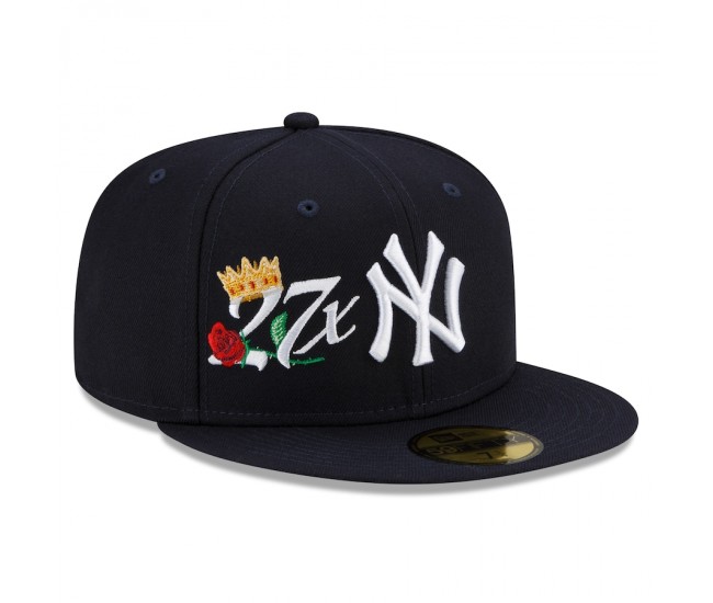 New York Yankees Men's New Era Navy 27x Champs Crown 59FIFTY Fitted Hat