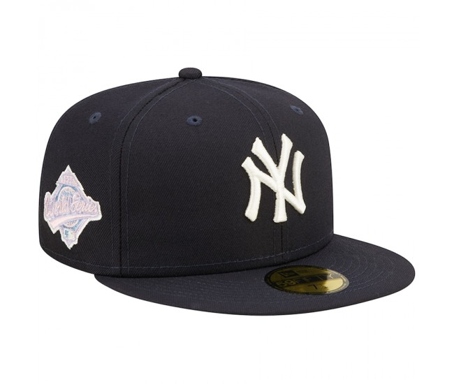 New York Yankees Men's New Era Navy Pop Sweatband Undervisor 1996 MLB World Series Cooperstown Collection 59FIFTY Fitted Hat