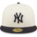 New York Yankees Men's New Era White/Navy Cooperstown Collection 2000 World Series Chrome 59FIFTY Fitted Hat