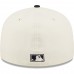 New York Yankees Men's New Era White/Navy Cooperstown Collection 2000 World Series Chrome 59FIFTY Fitted Hat