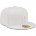 New York Yankees Men's New Era White on White 59FIFTY Fitted Hat