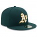 Oakland Athletics Men's New Era Green Road Authentic Collection On Field 59FIFTY Performance Fitted Hat