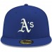 Oakland Athletics Men's New Era Royal Logo White 59FIFTY Fitted Hat