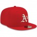 Oakland Athletics Men's New Era Red Logo White 59FIFTY Fitted Hat