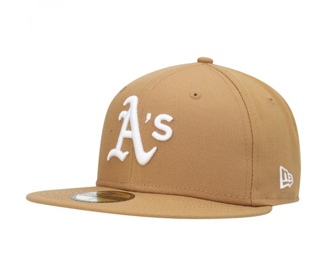 Oakland Athletics Men's New Era Tan Wheat 59FIFTY Fitted Hat