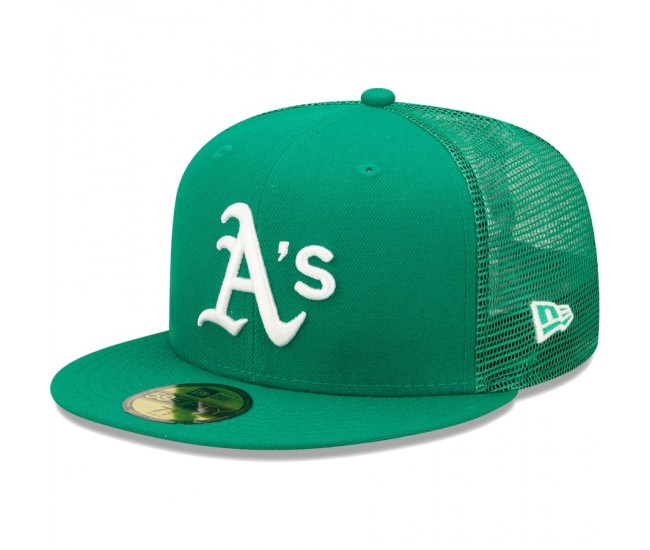 Oakland Athletics Men's New Era Kelly Green Team On-Field Replica Mesh Back 59FIFTY Fitted Hat