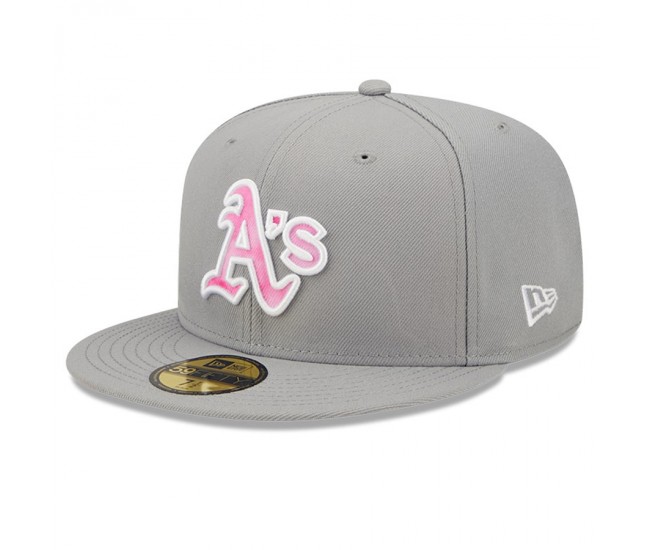 Oakland Athletics Men's New Era Gray 2022 Mother's Day On-Field 59FIFTY Fitted Hat