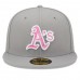 Oakland Athletics Men's New Era Gray 2022 Mother's Day On-Field 59FIFTY Fitted Hat