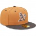 Oakland Athletics Men's New Era Brown/Charcoal Two-Tone Color Pack 59FIFTY Fitted Hat