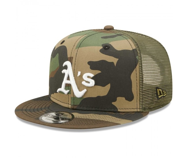 Oakland Athletics Men's New Era Camo Trucker 9FIFTY Snapback Hat