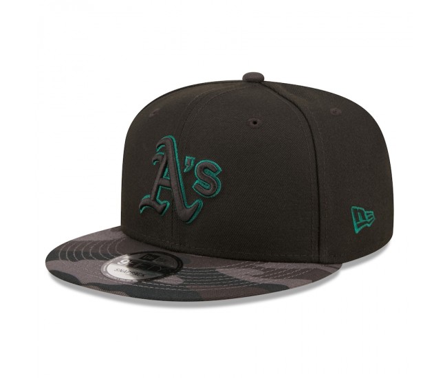 Oakland Athletics Men's New Era Black Camo Vize 9FIFTY Snapback Hat