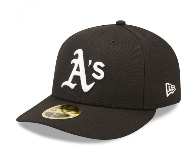 Oakland Athletics Men's New Era Black & White Low Profile 59FIFTY Fitted Hat