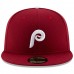 Philadelphia Phillies Men's New Era Maroon Alternate 2 Authentic Collection On-Field 59FIFTY Fitted Hat