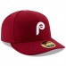 Philadelphia Phillies Men's New Era Maroon Authentic Collection Alternate 2 On-Field Low Profile 59FIFTY Fitted Hat