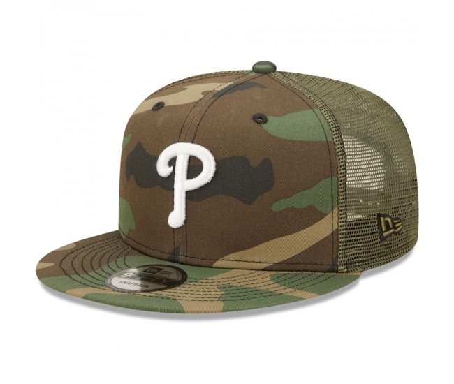 Philadelphia Phillies Men's New Era Camo Trucker 9FIFTY Snapback Hat