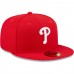 Philadelphia Phillies Men's New Era Red Logo 59FIFTY Fitted Hat