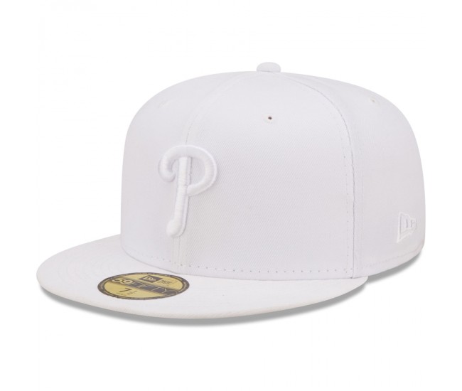 Philadelphia Phillies Men's New Era White on White 59FIFTY Fitted Hat