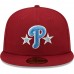 Philadelphia Phillies Men's New Era Cardinal 2008 World Series Champions Air Force Blue Undervisor 59FIFTY Fitted Hat