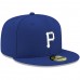 Pittsburgh Pirates Men's New Era Royal Logo White 59FIFTY Fitted Hat