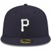 Pittsburgh Pirates Men's New Era Navy Logo White 59FIFTY Fitted Hat