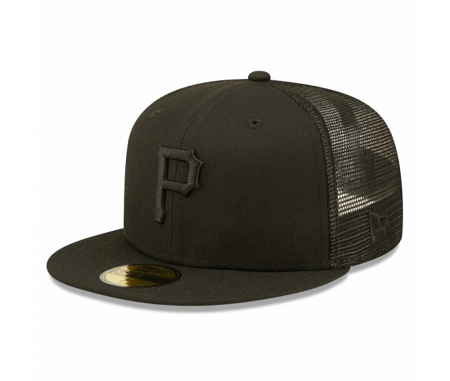 Pittsburgh Pirates Men's New Era Blackout Trucker 59FIFTY Fitted Hat