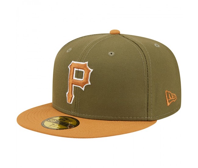 Pittsburgh Pirates Men's New Era Olive/Brown Two-Tone Color Pack 59FIFTY Fitted Hat