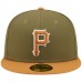 Pittsburgh Pirates Men's New Era Olive/Brown Two-Tone Color Pack 59FIFTY Fitted Hat