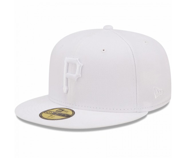 Pittsburgh Pirates Men's New Era White on White 59FIFTY Fitted Hat