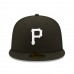 Pittsburgh Pirates Men's New Era Black Team Logo 59FIFTY Fitted Hat