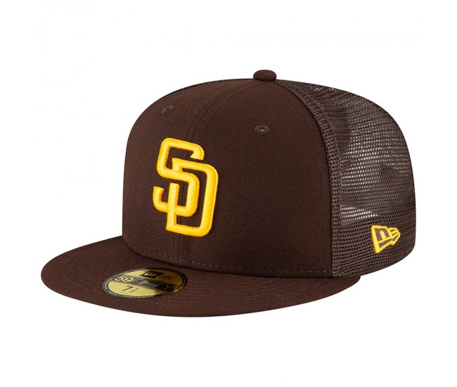 San Diego Padres Men's New Era Brown Team On-Field Replica Mesh Back 59FIFTY Fitted Hat