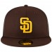 San Diego Padres Men's New Era Brown Team On-Field Replica Mesh Back 59FIFTY Fitted Hat