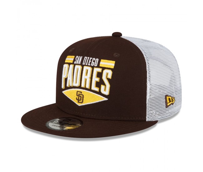 San Diego Padres Men's New Era Brown/White Base Trucker 9FIFTY Snapback Hat