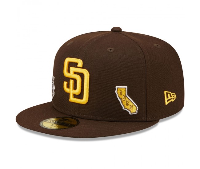 San Diego Padres Men's New Era Brown Identity 59FIFTY Fitted Hat