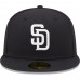 San Diego Padres Men's New Era Navy Logo 59FIFTY Fitted Hat