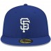 San Francisco Giants Men's New Era Royal Logo White 59FIFTY Fitted Hat