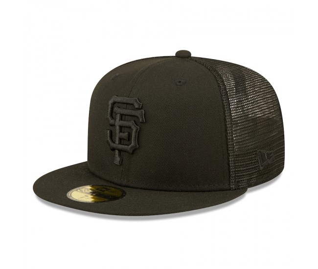 San Francisco Giants Men's New Era Blackout Trucker 59FIFTY Fitted Hat