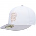 San Francisco Giants Men's New Era White/Gray 2002 World Series Side Patch Undervisor 59FIFTY Fitted Hat