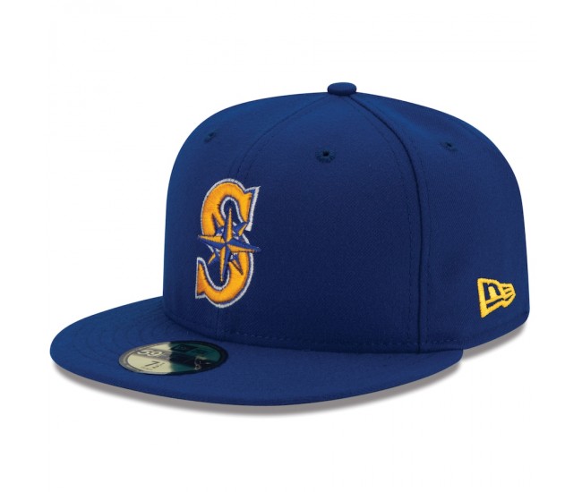 Seattle Mariners Men's New Era Royal Alternate 2 Authentic On Field 59FIFTY Fitted Hat