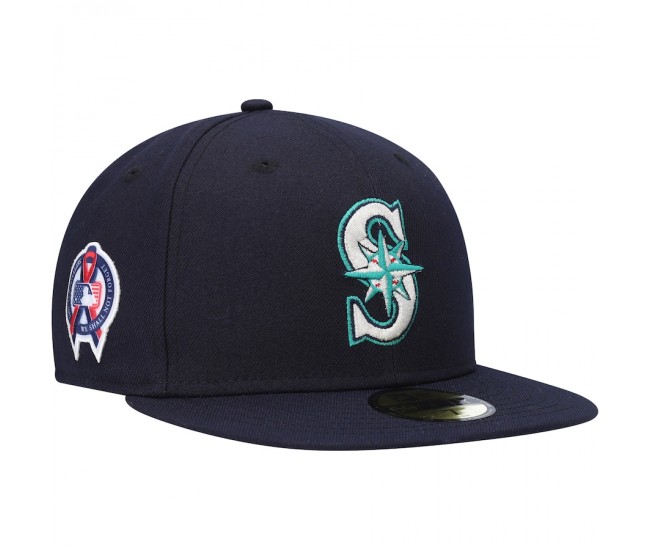 Seattle Mariners Men's New Era Navy 9/11 Memorial Side Patch 59FIFTY Fitted Hat