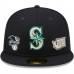 Seattle Mariners Men's New Era Navy Identity 59FIFTY Fitted Hat