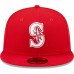 Seattle Mariners Men's New Era Red Logo 59FIFTY Fitted Hat