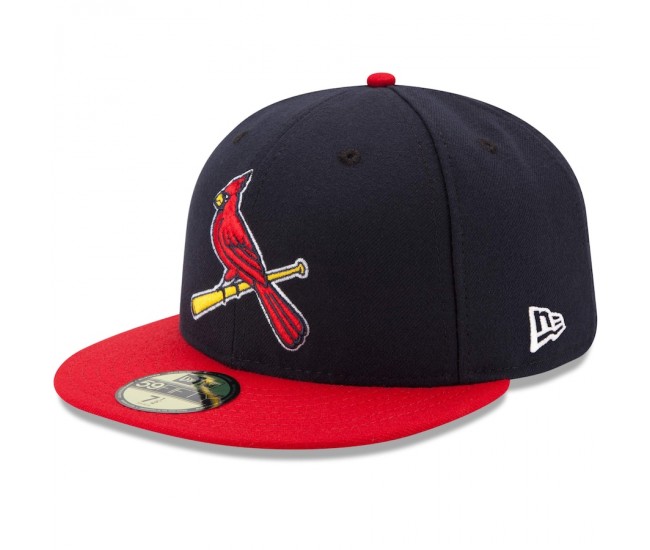 St. Louis Cardinals Men's New Era Navy/Red Alternate 2 Authentic Collection On-Field 59FIFTY Fitted Hat