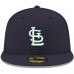 St. Louis Cardinals Men's New Era Navy Logo White 59FIFTY Fitted Hat