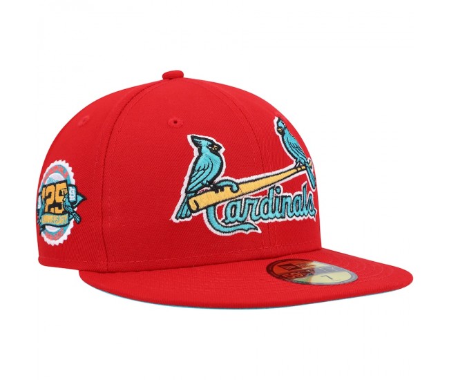 St. Louis Cardinals Men's New Era Scarlet 125th Anniversary Undervisor 59FIFTY Fitted Hat