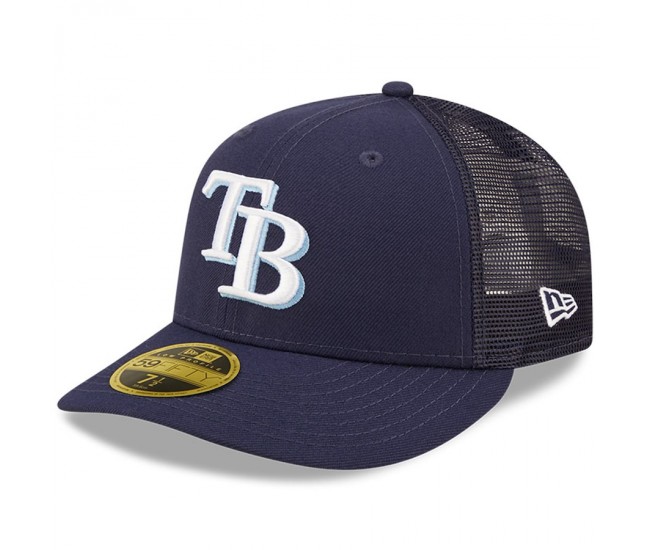 Tampa Bay Rays Men's New Era Navy Authentic Collection Mesh Back Low Profile 59FIFTY Fitted Hat