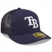 Tampa Bay Rays Men's New Era Navy Authentic Collection Mesh Back Low Profile 59FIFTY Fitted Hat