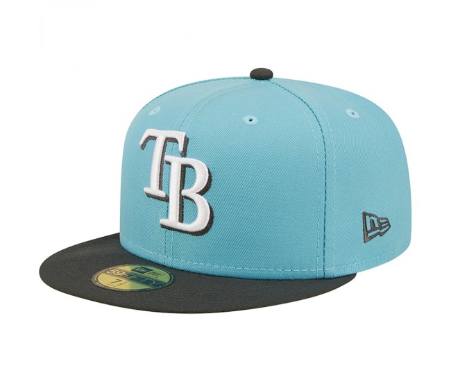 Tampa Bay Rays Men's New Era Light Blue/Charcoal Two-Tone Color Pack 59FIFTY Fitted Hat