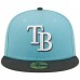 Tampa Bay Rays Men's New Era Light Blue/Charcoal Two-Tone Color Pack 59FIFTY Fitted Hat